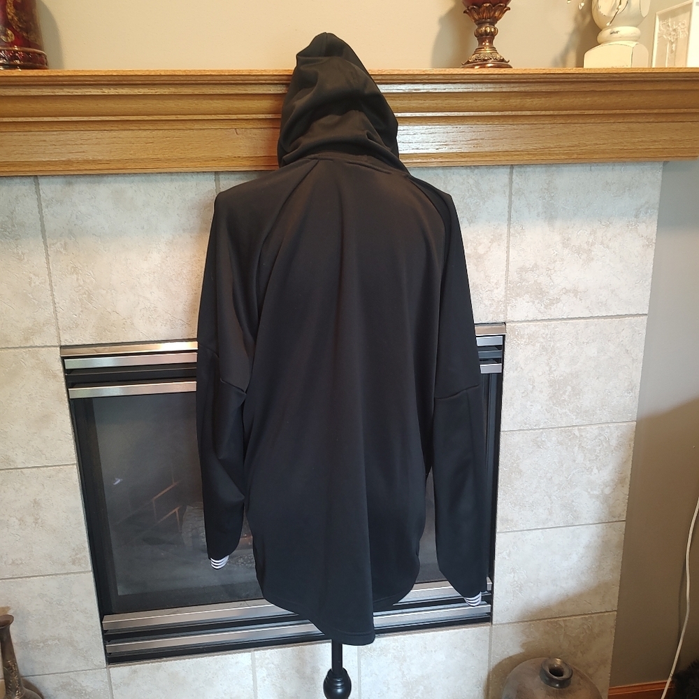 Adidas Black XL Cross Cross Neck Pullover Hoodie! - Picture 9 of 10
